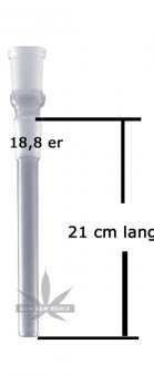 GLAS-Kupplung, 18.8er Schliff, 21cm 
