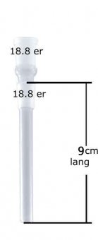 GLAS-Kupplung, 18.8er Schliff, 9cm 