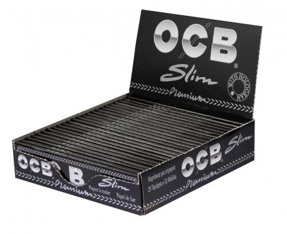 OCB-Premium-Slim-KS-Black-25 Pc. 