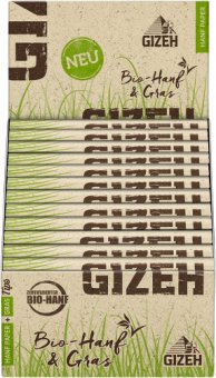 GIZEH Hemp & Grass King Size Slim + Tips, 24pc. 