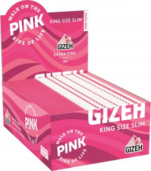 Gizeh King Size Slim-PINK, 50pc 