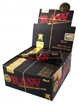 RAW Classic Black King Size Slim Papers, 50 Pack 