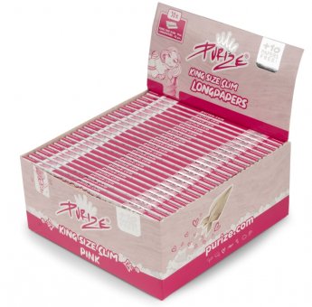 PURIZE King Size Slim Papers PINK, VE50 