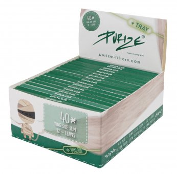 PURIZE King Size Slim Papers TRAY, VE40 