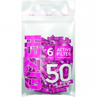 Gizeh ACTIV Filter Slim 1x50er, PINK, 6mmØ 