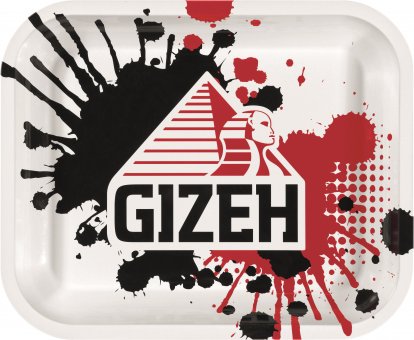 Tablett mit Gizeh Motiv, Metall, ca. 36 x 29 cm 