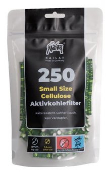 Kailar Cellulose- und Aktivkohlefilter 250er Pack,GRÜN, 5.9 mm Ø 