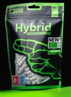 Hybrid Supreme Filters, 8,2 mm Ø, Aktivkohle+Cellulose, 200 Stück im Beutel 