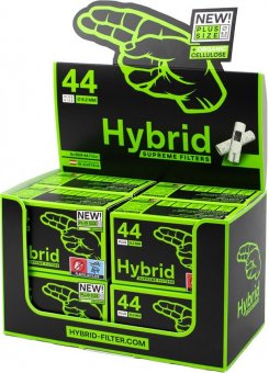 Hybrid Supreme Filters, 8,2mmØ, Aktivkohle+Cellulose, 8 x 44er Pack  