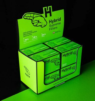 Hybrid Supreme Filters, 6,4 mm Ø, Aktivkohle+Cellulose, 8 x 55er Pack  