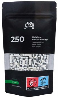 Kailar cellulose and activated carbon filters, pack of 250, white, 5.9 mm Ø 