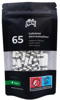 Kailar cellulose and activated carbon filters, pack of 65, white, 5.9 mm Ø 