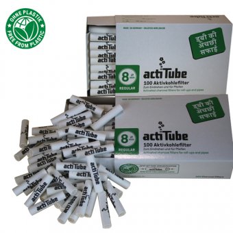 actiTube Aktivkohlefilter 1 x 100er Pack, 8mm Ø  