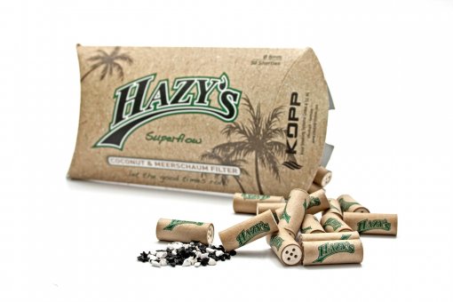 Hazy's Superflow Coconut Aktivkohle & Meerschaum  Filter 8mm, 50 Shorties 