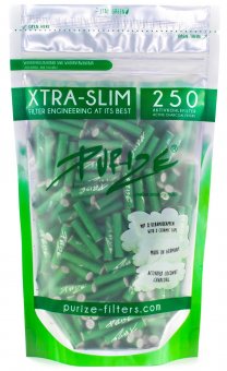 PURIZE Aktivkohlefilter grün 1x250er, 5,9mmØ, XTRA Slim Size 
