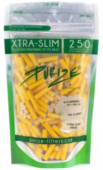 PURIZE Aktivkohlefilter gelb 1x250er, 5,9mmØ, XTRA Slim Size 
