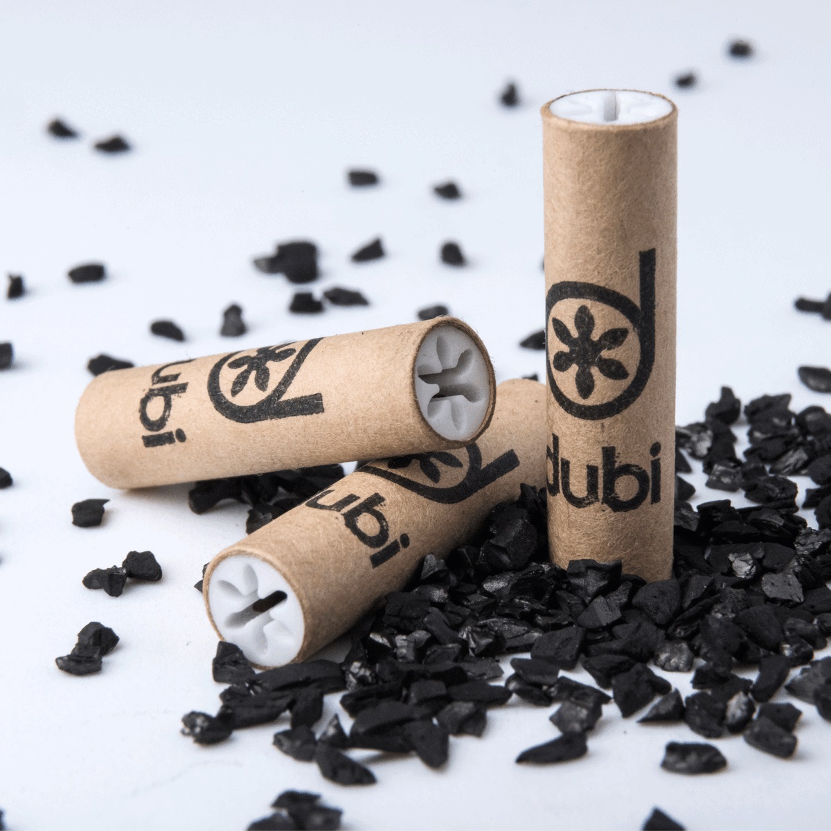  - dubi - Super-Durchzug Aktivkohlefilter, Packung mit 42 Stück, 7mm Ø  