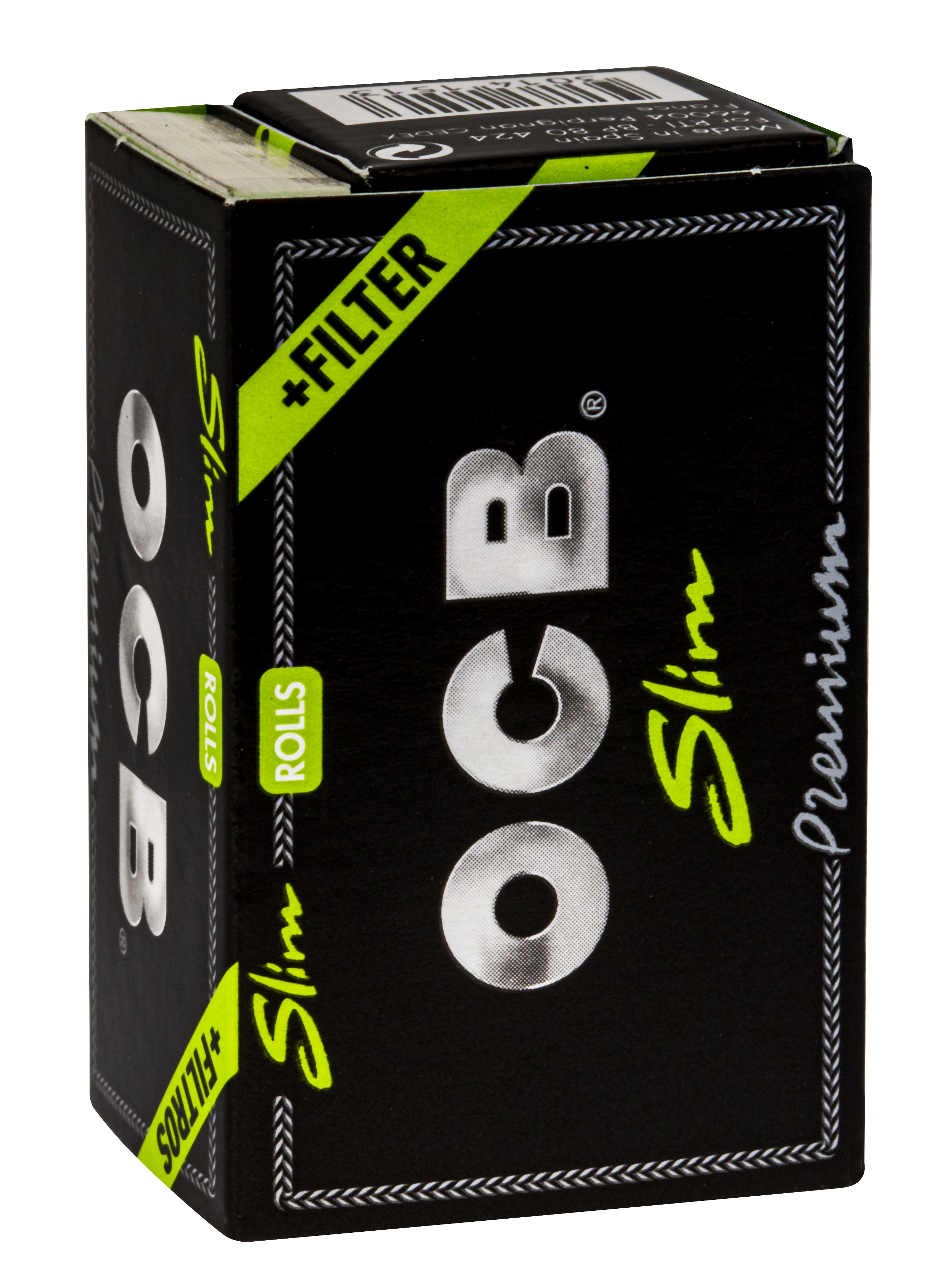 OCB PREMIUM Slim Rollen + Filter Black Papers Rolle 4m Zigarettenpapier  4m×44mm + 40 Filter Tips