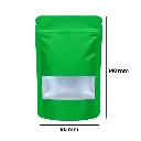 Small WINDOW Mylar Bag, 140 X 85 Mm, Pack Of 50, GREEN-MBW14085GR-Bam Bam Bhole_2.webp