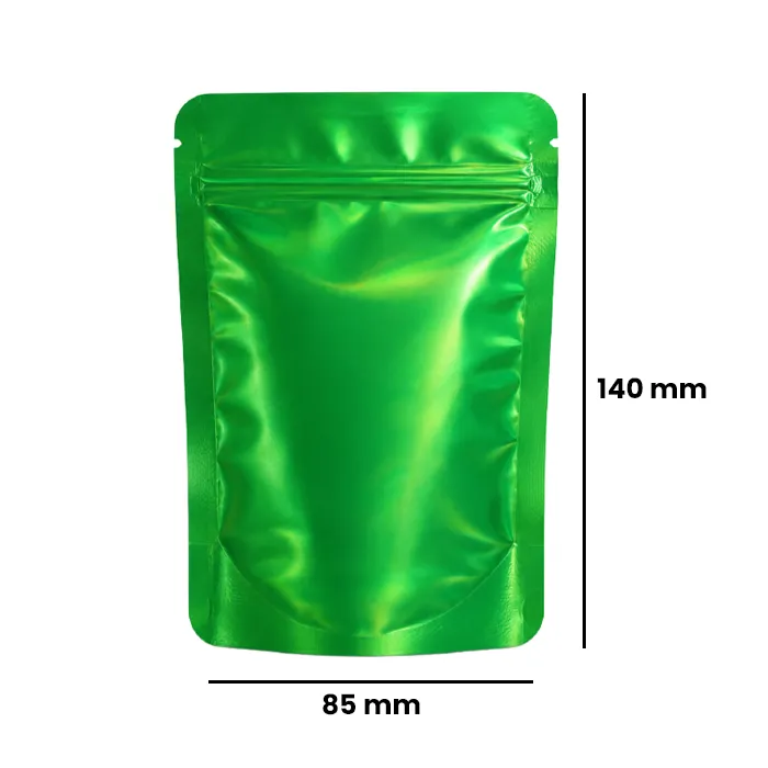Mylar Bag 140 X 85 Mm, PU50, DARK Green HOLOGRAPHIC-MB14085DGRHOL-Bam Bam Bhole_2.webp