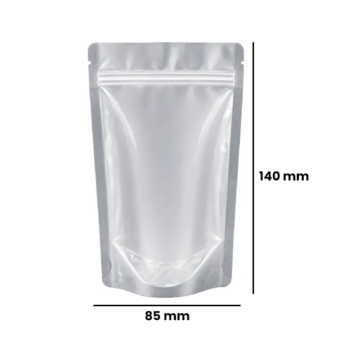 Mylar Bag 140 X 85 Mm, PU50, TRANSPARENT-MB14085CLR-Bam Bam Bhole_2.webp
