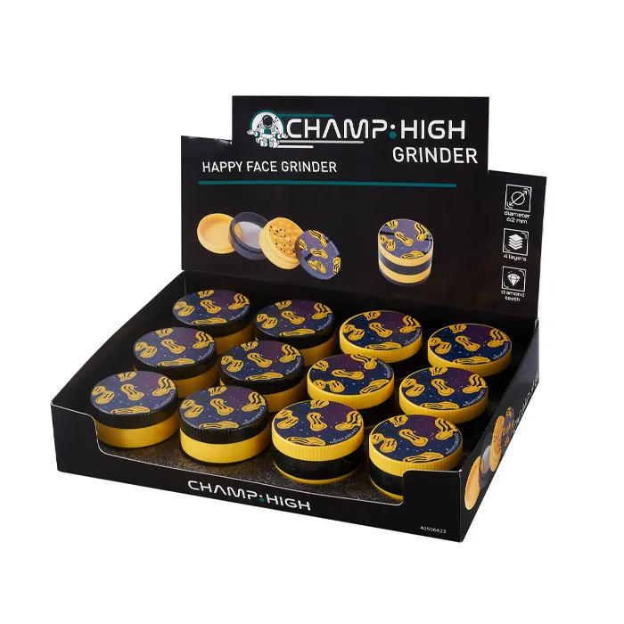 CH Happy Face Plastic Grinder, 62 mm Ø, 4-piece-Champ High_2.webp