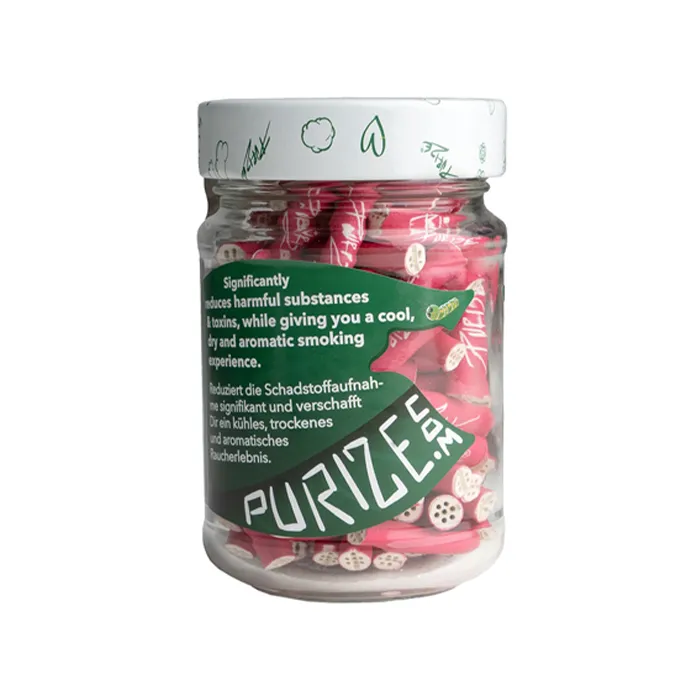 PURIZE Activated Charcoal Filters, Glass Jar, 5.9 mm Ø, VE 100, Pink-ZU9SX100P-Purize_5.webp