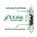 PURIZE Activated Carbon Filters 1x100, GREEN In Glass Jar, 5.9mm-ZU9SX100G-PURIZE_5.jpg