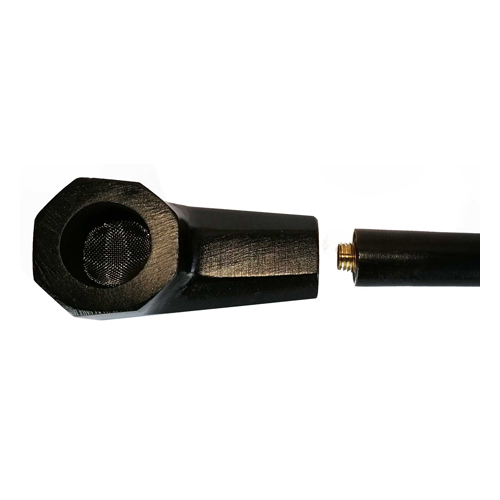 Screw pipe, dark wood, 14 cm long-WP23-Bam Bam Bhole_2.jpg