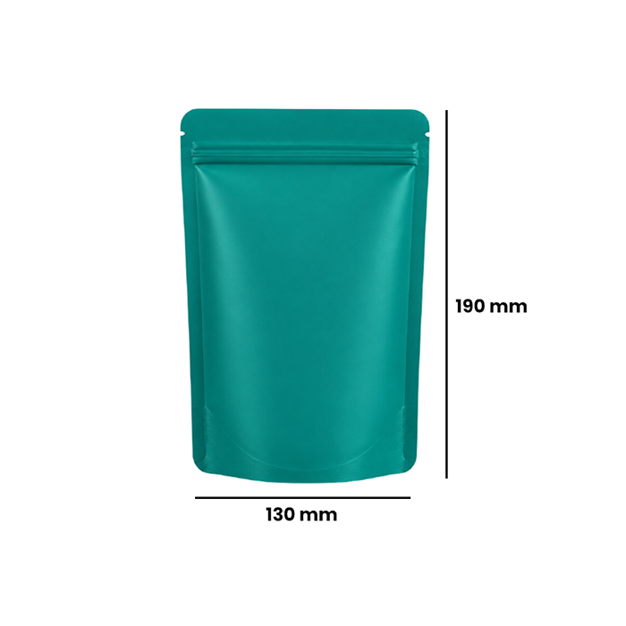 Mylar Bag, 190 X 130 mm, VE 50, Matte Green-MB190130GR-Bam Bam Bhole_2.webp