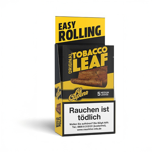Al Capone Tobacco Leaf Wraps Original, 10 X 5 LEAFS-ALCAORG-Al Capone_2.jpg