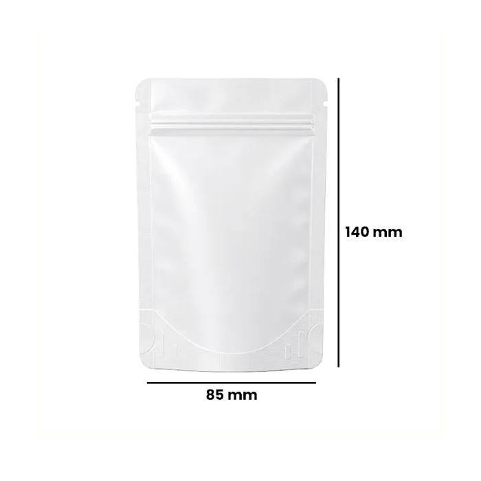 Mylar Bag, 140 X 85 mm, VE 50, White -MB14085WT-Bam Bam Bhole_2.webp