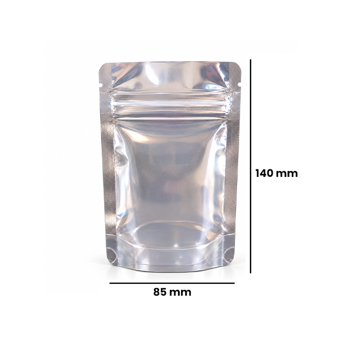 Mylar Bag, 140 X 85 X 0.065 mm, VE 100, Transparent-MYLATRA-Bam Bam Bhole_2.webp