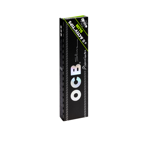 OCB Premium KS Slim Black With ACTIVE Tips, Pack Of 20-ZI3PACT-OCB_2.jpg