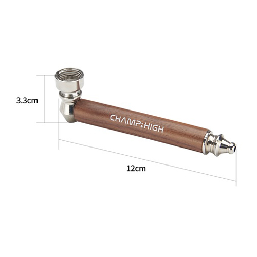 Metal  WOODEN PIPE, 12cm, 1 Piece-MP28-Champ High_2.jpg
