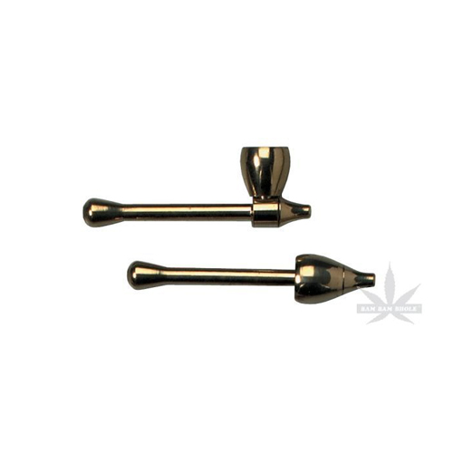 Mushroom Pipe - approx. 9cm, Gold-MP8B-Bam Bam Bhole_3.jpg