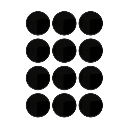 Acrylic Round Jar Black Cap 10 gm, 12 pcs