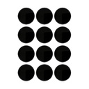 Acrylic Round Jar Black Cap 10 gm, 12 pcs