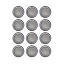 Acrylic Round Jar Black Cap 10 gm, 12 pcs