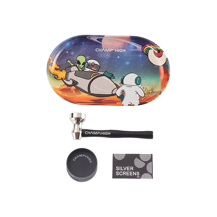 Champ High Travel Kit,Tray + Pipe + Grinder-MP79-Champ High_2.webp