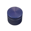 Aluminum Grinder, CNC, 50 mm Ø, 4 Part With Sieve, Blue