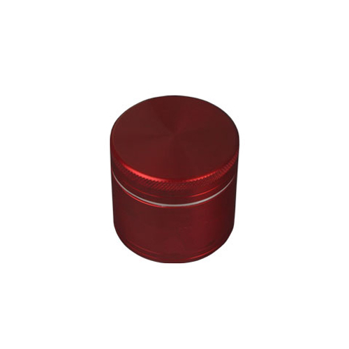 Aluminum Grinder RED, 50 mm Ø, 4-piece, Sieve, CNC*
