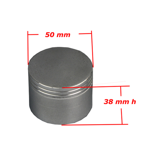 [WNB54] Alu-Grinder, 50mm Ø, 4-teilig mit Sieb