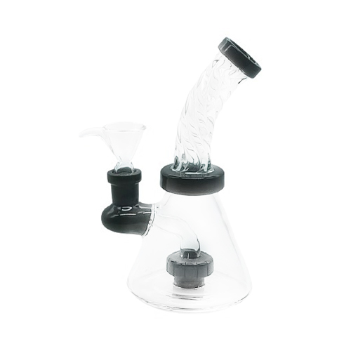 [SSC10136BK] Schwarz Bong, Conical twisted with Shower, 15cm