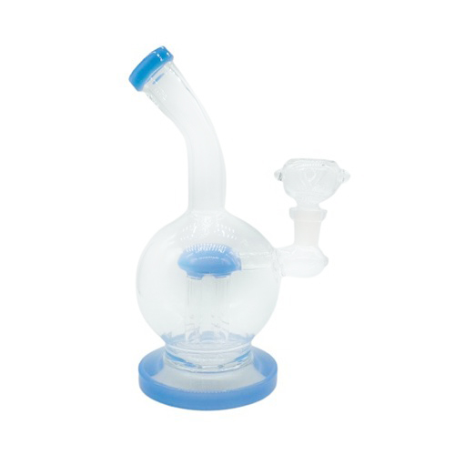 [SSC10150MBL] Blaue Kugel-Bong mit Perkolator, 20cm