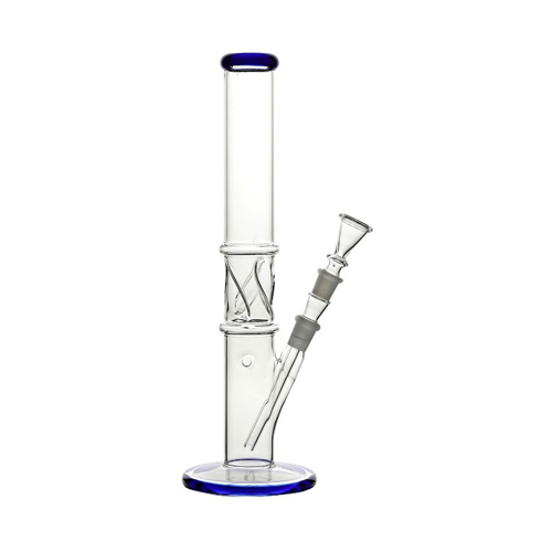 [SSC10167BL] Blaue Wasserpfeife mit Eiswürfelbehälter, 35cm