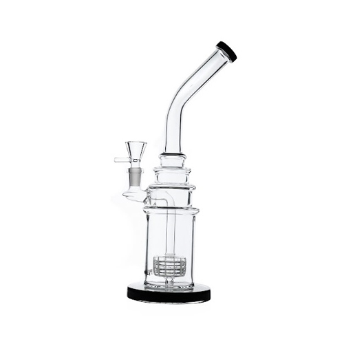 [SSC10139BK] Bong, Black, Multi-ring Bong With Shower, 30 cm