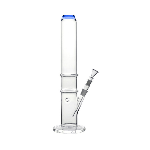 [SSC10180BL] Dicke Bong mit Kickloch, blauer Rand, 45cm