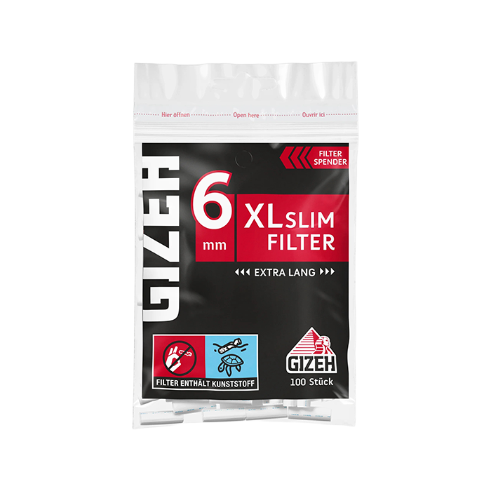 [ZI4FBL] GIZEH Schwarz XL Slim Filter, VE20 á 100 St.