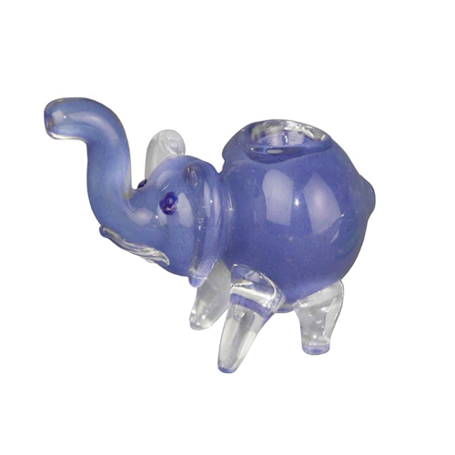 [CC1004] GLASS Elephant Pipe—approx. 10 cm High + 10 cm Long